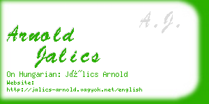 arnold jalics business card